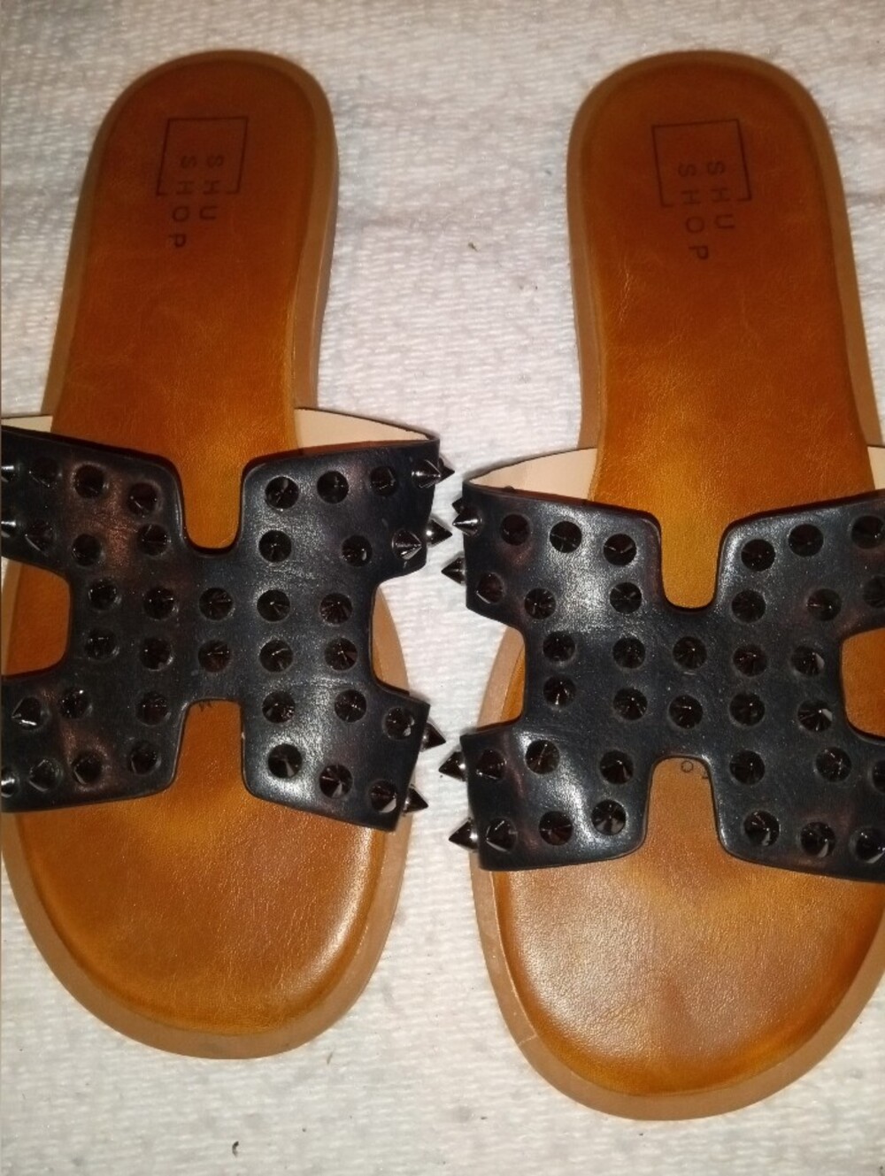 ShuShop Black Spiked Sandals